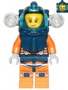 LEGO Minifigurka cty1169 Deep Sea Diver - Female, Dark Blue Helmet, Side La