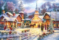 Puzzle Zasněžená vánoční vesnička 1500 dílků