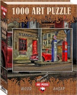 Dřevěné puzzle Čerpací stanice 1000 dílků