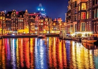 Puzzle Noční Amsterdam, Nizozemsko 500 dílků