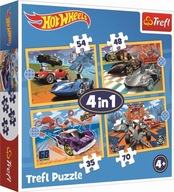 Puzzle 4w1 Pojazdy Hot Wheels TREFL