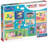Puzzle 10w1 Super Kolor Świnka Peppa