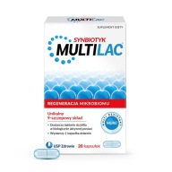 Multilac, synbiotyk, kapsułki, 20 sztuk