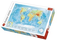 Puzzle 1000 Mapa fizyczna świata TREFL