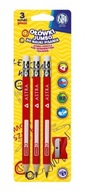 Ołówek do nauki pisania 3szt + temperówka ASTRA