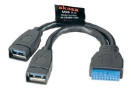 Akasa USB 3.0, belső USB kábel, 15cm