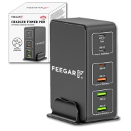 Hálózati töltő Feegar Tower PRO 140W 6x USB Type-C PD QC3.0