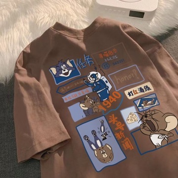 couple New year 2024 Korean loose 100% cotton tom and jerry