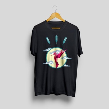 Hummingbird printed t-shirt XL czarny