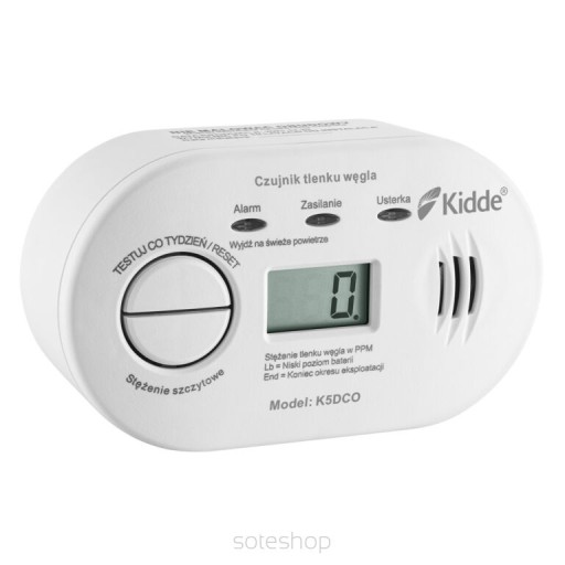Senzor oxidu uhelnatého (čadu) Kidde K5DCO LCD