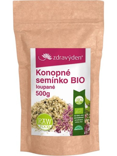 Zdravý den Bio loupaná konopná semínka 500g