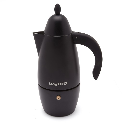 POSTPAID_COURIER hliníkový kávovar KönigHOFFER Prestigio Black 6 espresso